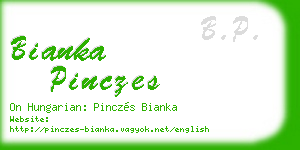 bianka pinczes business card